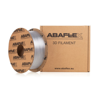 PETG+ filament ABAFLEX transparent, 1.75 ± 0.019 mm, 1000g, cívka 84mm